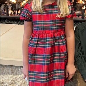 Vineyard Vines Red Plaid Kids Dress